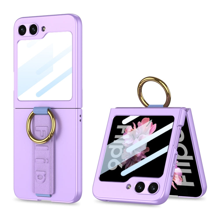 GKK Integrated Ultrathin Shockproof Phone Case with Ring Wrist Strap, For Samsung Galaxy Z Flip7 5G, For Samsung Galaxy Z Flip6, For Samsung Galaxy Z Flip5, For Samsung Galaxy Z Flip4 5G, For Samsung Galaxy Z Flip3 5G