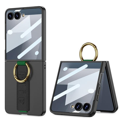 GKK Integrated Ultrathin Shockproof Phone Case with Ring Wrist Strap, For Galaxy Z Flip8 5G, For Samsung Galaxy Z Flip7 5G, For Samsung Galaxy Z Flip6, For Samsung Galaxy Z Flip5, For Samsung Galaxy Z Flip4 5G