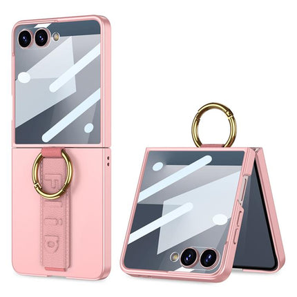 GKK Integrated Ultrathin Shockproof Phone Case with Ring Wrist Strap, For Galaxy Z Flip8 5G, For Samsung Galaxy Z Flip7 5G, For Samsung Galaxy Z Flip6, For Samsung Galaxy Z Flip5, For Samsung Galaxy Z Flip4 5G