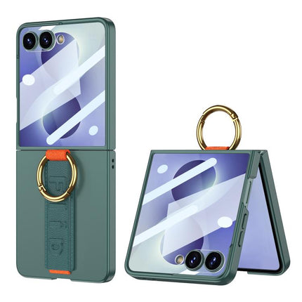 GKK Integrated Ultrathin Shockproof Phone Case with Ring Wrist Strap, For Galaxy Z Flip8 5G, For Samsung Galaxy Z Flip7 5G, For Samsung Galaxy Z Flip6, For Samsung Galaxy Z Flip5, For Samsung Galaxy Z Flip4 5G