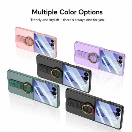GKK Integrated Ultrathin Shockproof Phone Case with Ring Wrist Strap, For Galaxy Z Flip8 5G, For Samsung Galaxy Z Flip7 5G, For Samsung Galaxy Z Flip6, For Samsung Galaxy Z Flip5, For Samsung Galaxy Z Flip4 5G