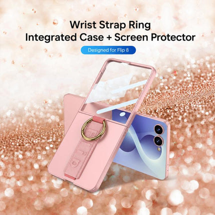 GKK Integrated Ultrathin Shockproof Phone Case with Ring Wrist Strap, For Galaxy Z Flip8 5G, For Samsung Galaxy Z Flip7 5G, For Samsung Galaxy Z Flip6, For Samsung Galaxy Z Flip5, For Samsung Galaxy Z Flip4 5G