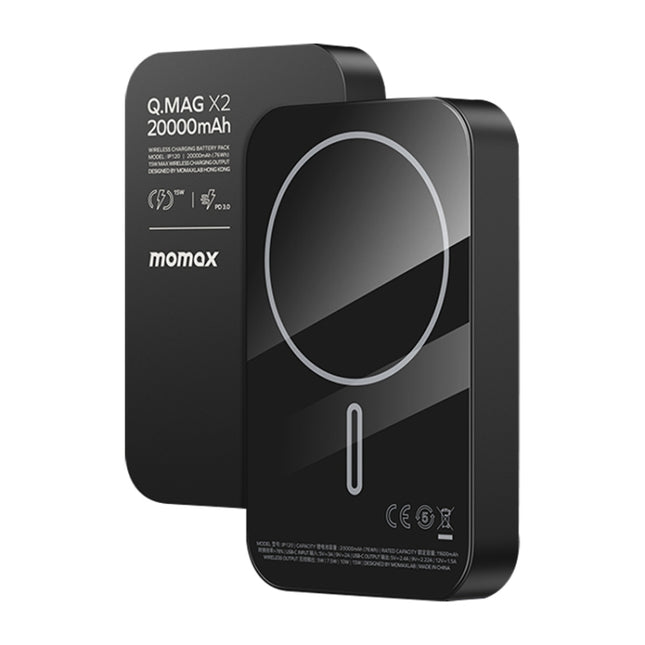 MOMAX Q.MAG X Portable Metal Magnetic Wireless Power Bank, 5000mAh, 20000mAh