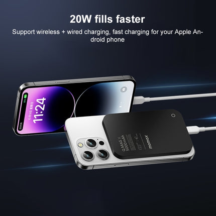 MOMAX Q.MAG X Portable Metal Magnetic Wireless Power Bank, 5000mAh, 20000mAh