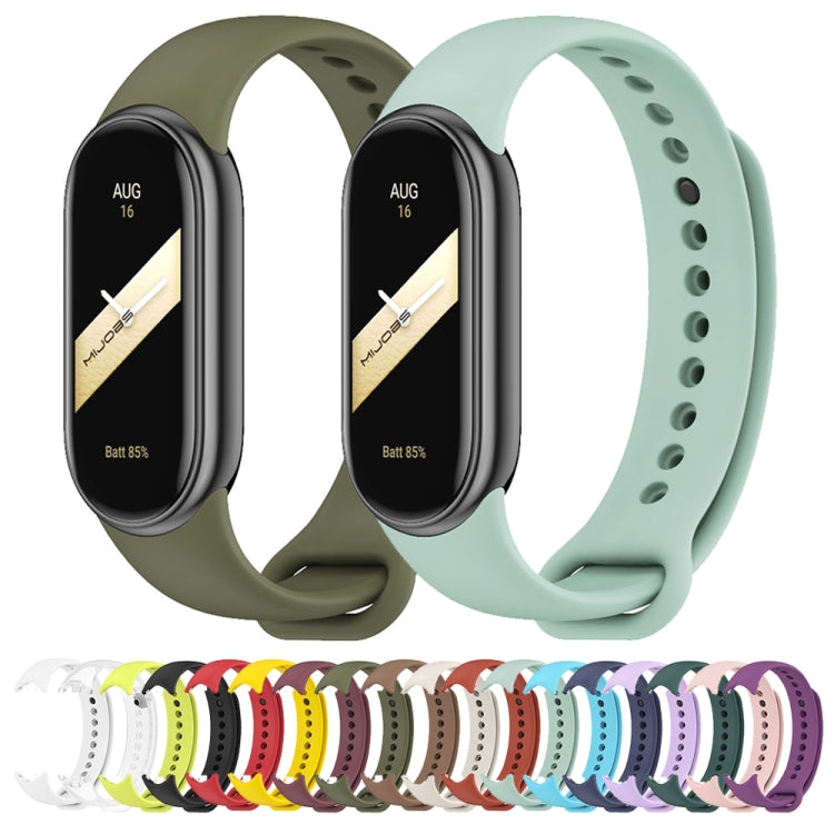 Mijobs Solid Color Silicone Watch Band, For Xiaomi Smart Band 10 / 9 / 8