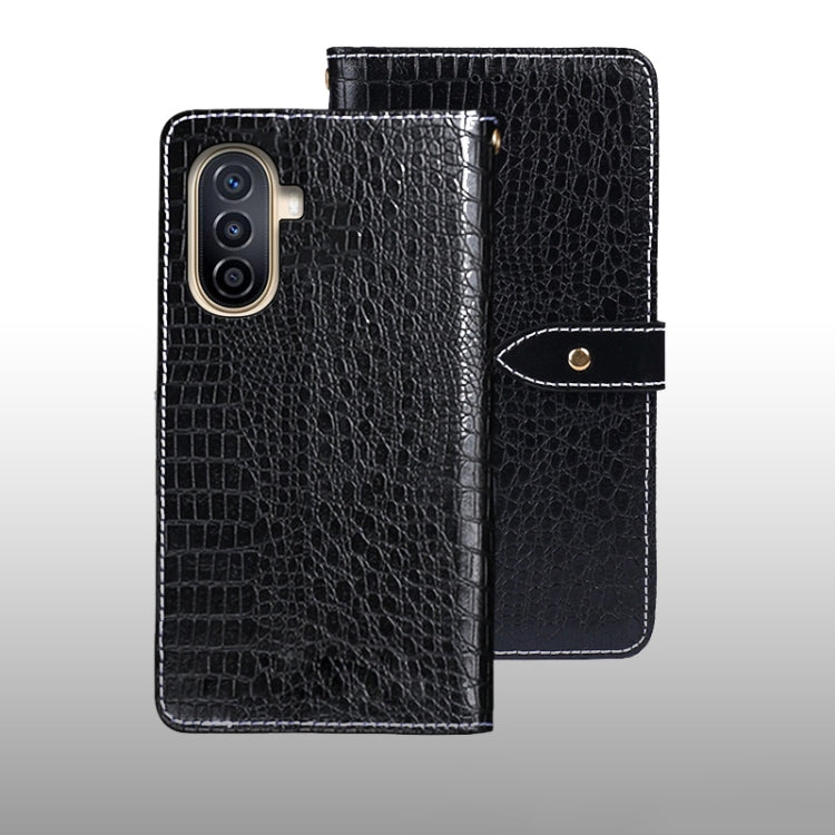 idewei Crocodile Texture Leather Phone Case, For Huawei nova Y71
