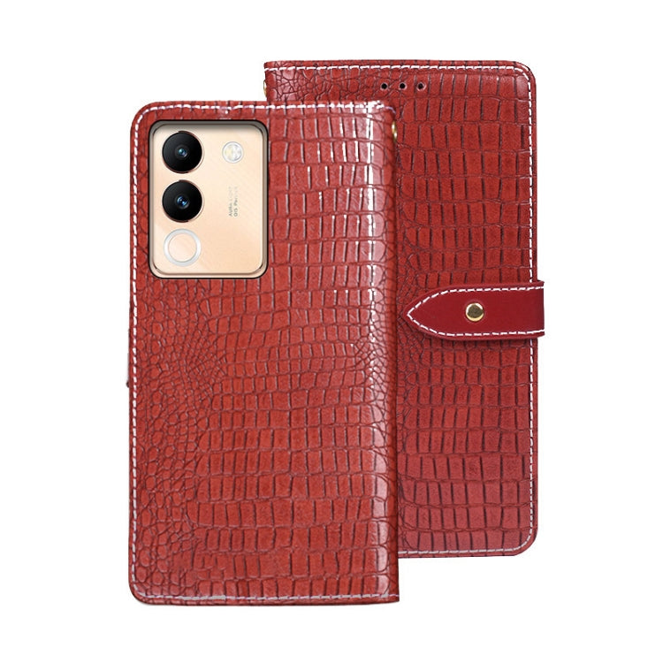 idewei Crocodile Texture Leather Phone Case, For vivo V30, For vivo V30 Pro, For vivo X100 Pro, For vivo X100, For vivo V29e 5G Taiwan, For vivo Y78 5G