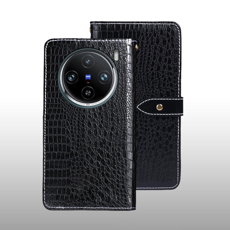 idewei Crocodile Texture Leather Phone Case, For vivo V30, For vivo V30 Pro, For vivo X100 Pro, For vivo X100, For vivo V29e 5G Taiwan, For vivo Y78 5G