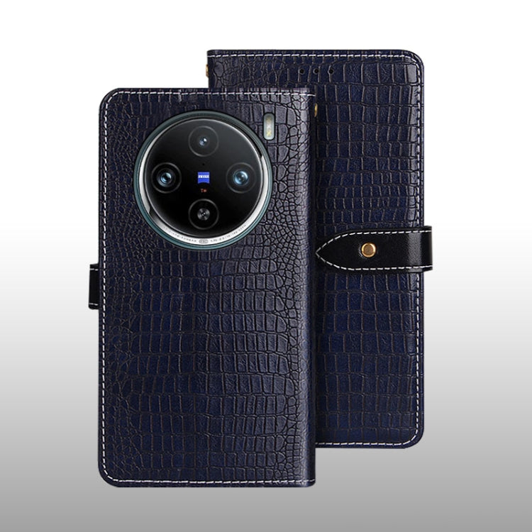 idewei Crocodile Texture Leather Phone Case, For vivo V30, For vivo V30 Pro, For vivo X100 Pro, For vivo X100, For vivo V29e 5G Taiwan, For vivo Y78 5G