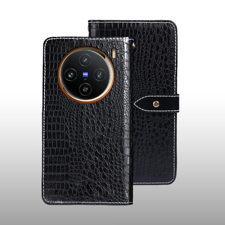 idewei Crocodile Texture Leather Phone Case, For vivo V30, For vivo V30 Pro, For vivo X100 Pro, For vivo X100, For vivo V29e 5G Taiwan, For vivo Y78 5G