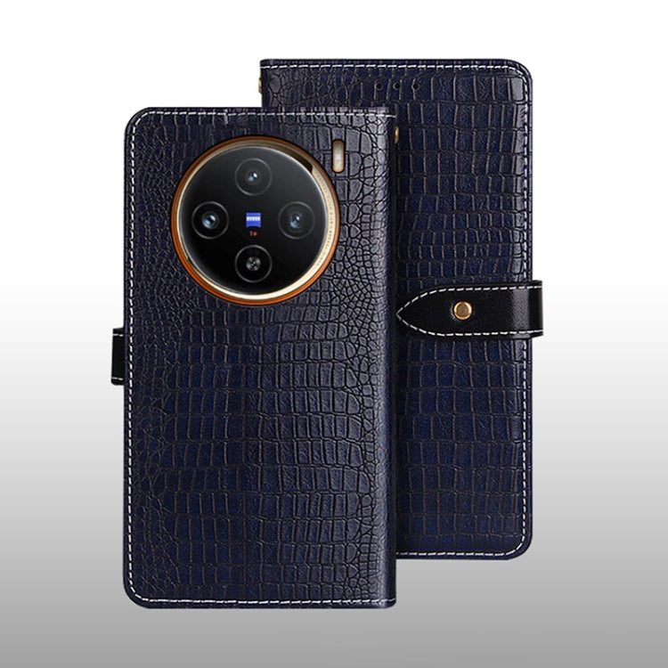 idewei Crocodile Texture Leather Phone Case, For vivo V30, For vivo V30 Pro, For vivo X100 Pro, For vivo X100, For vivo V29e 5G Taiwan, For vivo Y78 5G