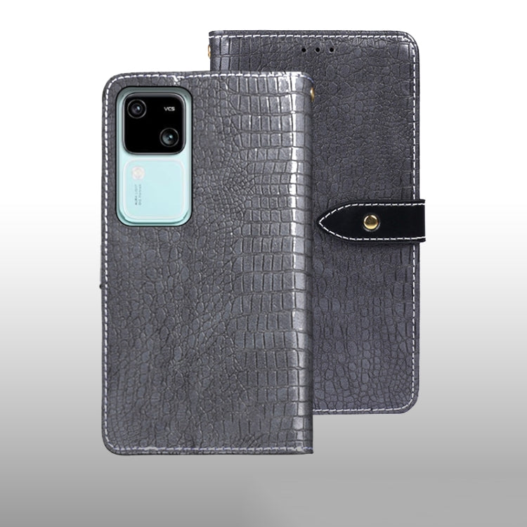 idewei Crocodile Texture Leather Phone Case, For vivo V30, For vivo V30 Pro, For vivo X100 Pro, For vivo X100, For vivo V29e 5G Taiwan, For vivo Y78 5G