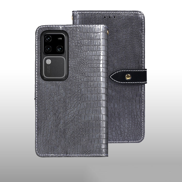idewei Crocodile Texture Leather Phone Case, For vivo V30, For vivo V30 Pro, For vivo X100 Pro, For vivo X100, For vivo V29e 5G Taiwan, For vivo Y78 5G
