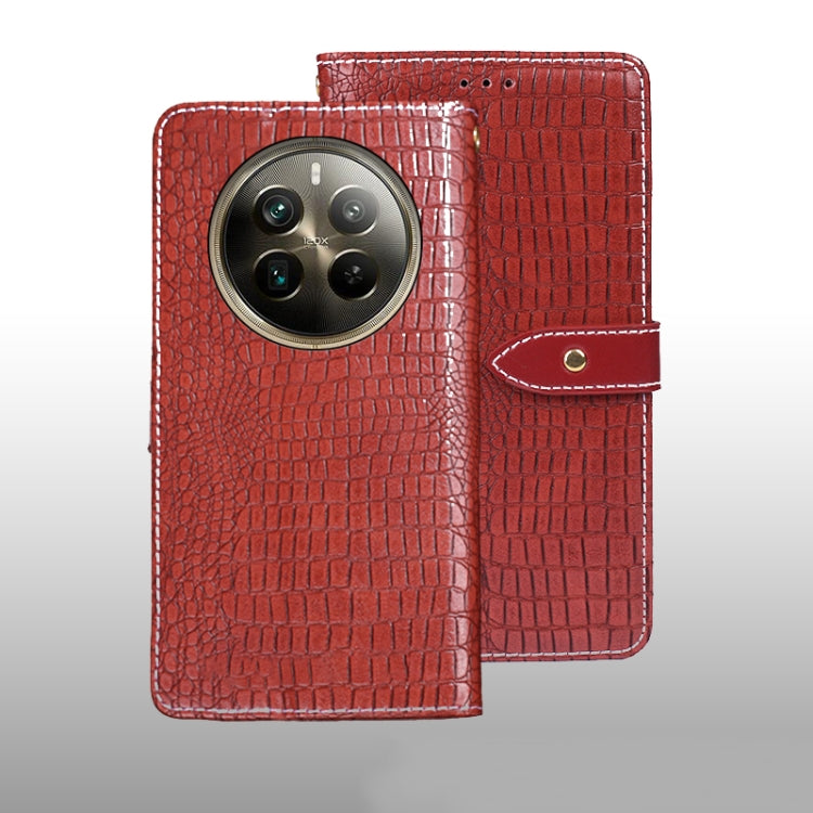idewei Crocodile Texture Leather Phone Case, For Realme 12 Pro+, For Realme 11 Pro