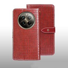 idewei Crocodile Texture Leather Phone Case, For Realme 12 Pro+, For Realme 11 Pro