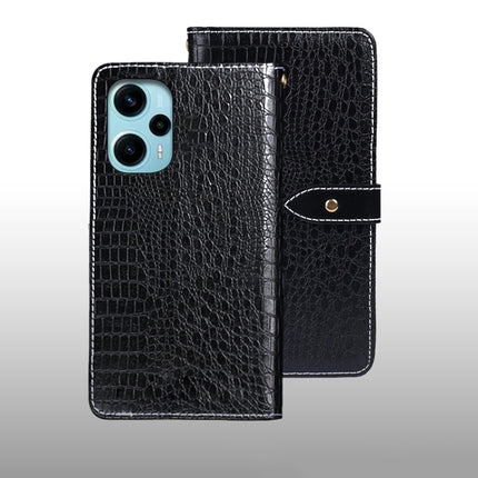 idewei Crocodile Texture Leather Phone Case, For Xiaomi Redmi Note 13 Pro+ 5G, For Xiaomi Redmi Note 13 Pro 5G, For Xiaomi Redmi 12 4G, For Xiaomi Poco F5 5G, For Xiaomi Poco F5 Pro 5G, For Xiaomi Redmi Note 12S, For Xiaomi Redmi Note 12 4G Global