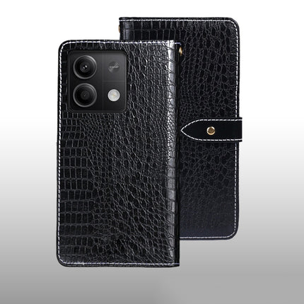 idewei Crocodile Texture Leather Phone Case, For Xiaomi Redmi A3 4G, For Xiaomi Redmi Note 13 Pro 4G, For Xiaomi Redmi Note 13 4G Global, For Xiaomi Poco X6 Pro 5G, For Xiaomi Poco X6 5G, For Xiaomi Redmi Note 13 5G
