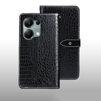 idewei Crocodile Texture Leather Phone Case, For Xiaomi Redmi A3 4G, For Xiaomi Redmi Note 13 Pro 4G, For Xiaomi Redmi Note 13 4G Global, For Xiaomi Poco X6 Pro 5G, For Xiaomi Poco X6 5G, For Xiaomi Redmi Note 13 5G