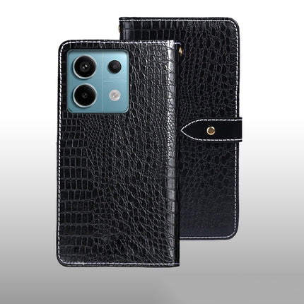 idewei Crocodile Texture Leather Phone Case, For Xiaomi Redmi Note 13 Pro+ 5G, For Xiaomi Redmi Note 13 Pro 5G, For Xiaomi Redmi 12 4G, For Xiaomi Poco F5 5G, For Xiaomi Poco F5 Pro 5G, For Xiaomi Redmi Note 12S, For Xiaomi Redmi Note 12 4G Global
