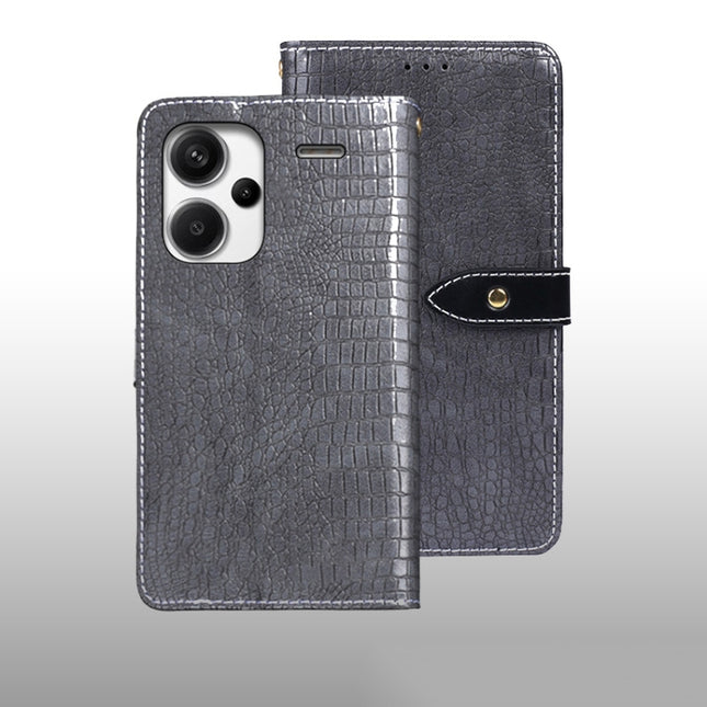 idewei Crocodile Texture Leather Phone Case, For Xiaomi Redmi Note 13 Pro+ 5G, For Xiaomi Redmi Note 13 Pro 5G, For Xiaomi Redmi 12 4G, For Xiaomi Poco F5 5G, For Xiaomi Poco F5 Pro 5G, For Xiaomi Redmi Note 12S, For Xiaomi Redmi Note 12 4G Global