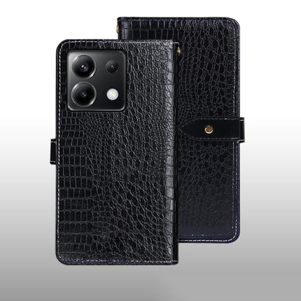 idewei Crocodile Texture Leather Phone Case, For Xiaomi Redmi A3 4G, For Xiaomi Redmi Note 13 Pro 4G, For Xiaomi Redmi Note 13 4G Global, For Xiaomi Poco X6 Pro 5G, For Xiaomi Poco X6 5G, For Xiaomi Redmi Note 13 5G