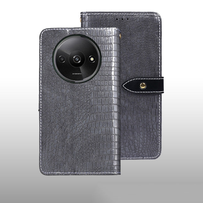 idewei Crocodile Texture Leather Phone Case, For Xiaomi Redmi A3 4G, For Xiaomi Redmi Note 13 Pro 4G, For Xiaomi Redmi Note 13 4G Global, For Xiaomi Poco X6 Pro 5G, For Xiaomi Poco X6 5G, For Xiaomi Redmi Note 13 5G