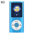 With 8G TF Card+Earphone+Cable / Blue