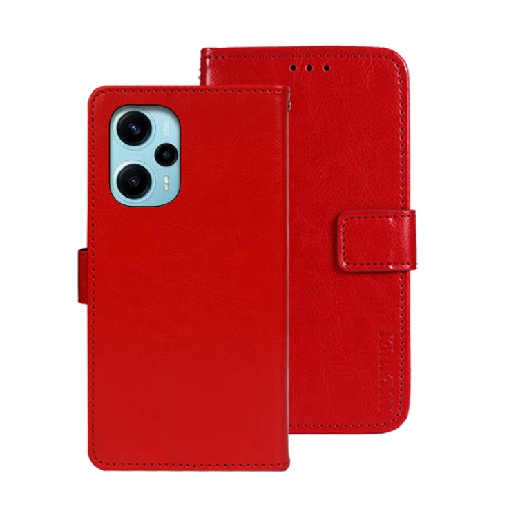 idewei Crazy Horse Texture Leather Phone Case, For Xiaomi 13T / 13T Pro, For Xiaomi Redmi 12 4G, For Xiaomi Poco F5 5G