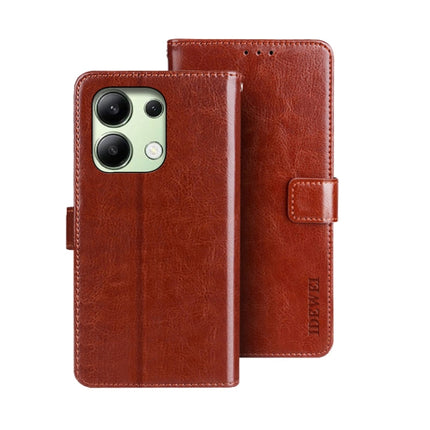 idewei Crazy Horse Texture Leather Phone Case, For Xiaomi Redmi A3 4G, For Xiaomi Redmi Note 13 Pro 4G, For Xiaomi Redmi Note 13 4G Global