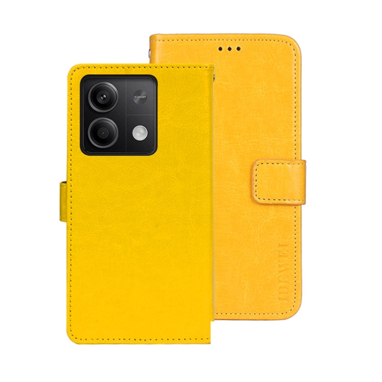 idewei Crazy Horse Texture Leather Phone Case, For Xiaomi Poco X6 Pro 5G, For Xiaomi Poco X6 5G, For Xiaomi Redmi Note 13 5G