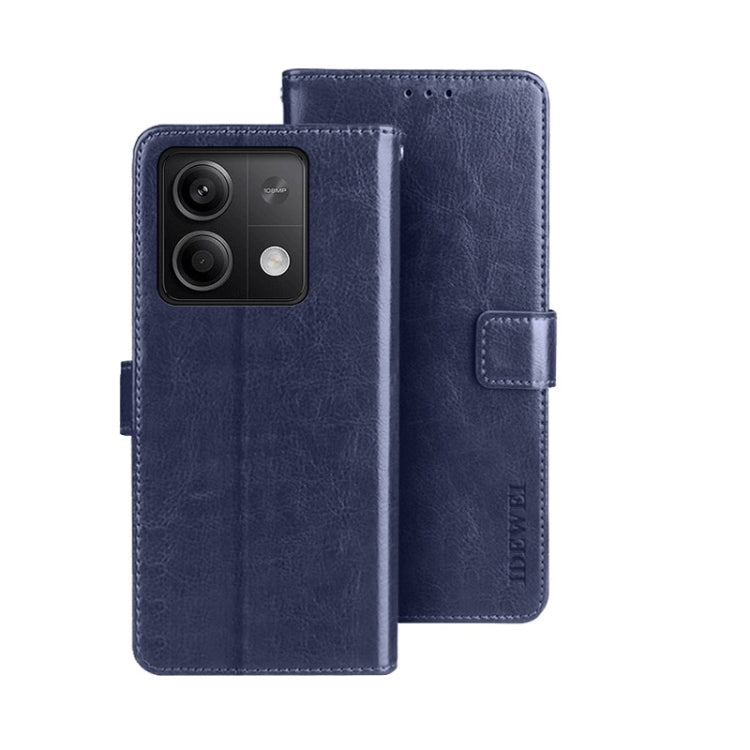 idewei Crazy Horse Texture Leather Phone Case, For Xiaomi Poco X6 Pro 5G, For Xiaomi Poco X6 5G, For Xiaomi Redmi Note 13 5G