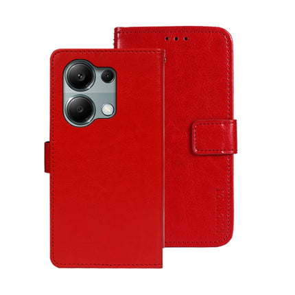 idewei Crazy Horse Texture Leather Phone Case, For Xiaomi Redmi A3 4G, For Xiaomi Redmi Note 13 Pro 4G, For Xiaomi Redmi Note 13 4G Global