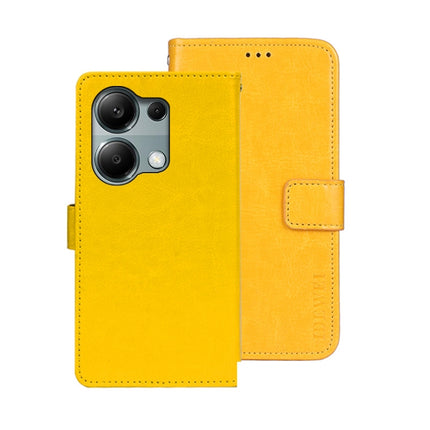idewei Crazy Horse Texture Leather Phone Case, For Xiaomi Redmi A3 4G, For Xiaomi Redmi Note 13 Pro 4G, For Xiaomi Redmi Note 13 4G Global