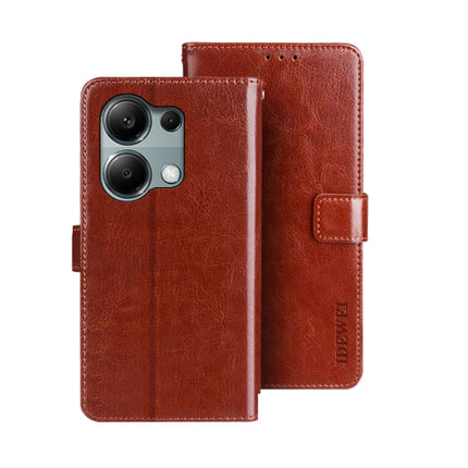 idewei Crazy Horse Texture Leather Phone Case, For Xiaomi Redmi A3 4G, For Xiaomi Redmi Note 13 Pro 4G, For Xiaomi Redmi Note 13 4G Global
