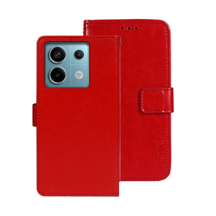 idewei Crazy Horse Texture Leather Phone Case, For Xiaomi Redmi 13C, For Xiaomi Redmi Note 13 Pro+ 5G, For Xiaomi Redmi Note 13 Pro 5G