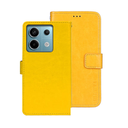 idewei Crazy Horse Texture Leather Phone Case, For Xiaomi Redmi 13C, For Xiaomi Redmi Note 13 Pro+ 5G, For Xiaomi Redmi Note 13 Pro 5G