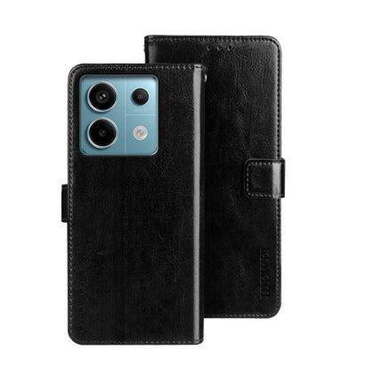 idewei Crazy Horse Texture Leather Phone Case, For Xiaomi Redmi 13C, For Xiaomi Redmi Note 13 Pro+ 5G, For Xiaomi Redmi Note 13 Pro 5G