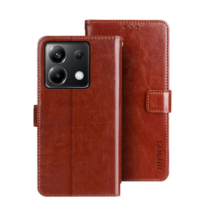 idewei Crazy Horse Texture Leather Phone Case, For Xiaomi Poco X6 Pro 5G, For Xiaomi Poco X6 5G, For Xiaomi Redmi Note 13 5G
