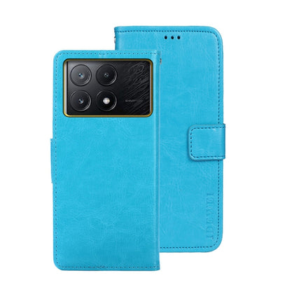 idewei Crazy Horse Texture Leather Phone Case, For Xiaomi Poco X6 Pro 5G, For Xiaomi Poco X6 5G, For Xiaomi Redmi Note 13 5G