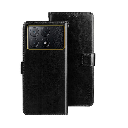 idewei Crazy Horse Texture Leather Phone Case, For Xiaomi Poco X6 Pro 5G, For Xiaomi Poco X6 5G, For Xiaomi Redmi Note 13 5G