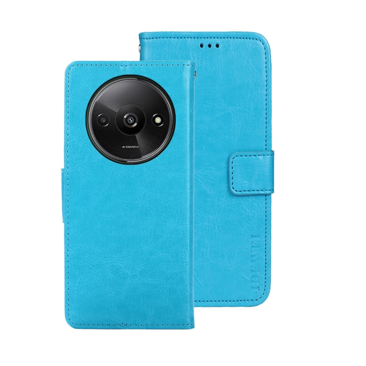 idewei Crazy Horse Texture Leather Phone Case, For Xiaomi Redmi A3 4G, For Xiaomi Redmi Note 13 Pro 4G, For Xiaomi Redmi Note 13 4G Global