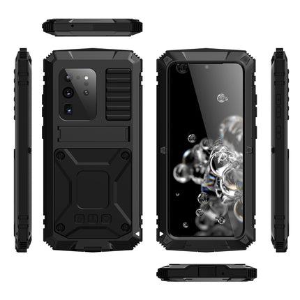 R-JUST Waterproof Shockproof Dustproof Metal + Silicone Protective Case