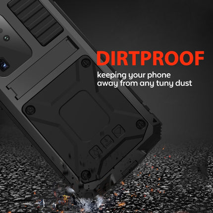 R-JUST Waterproof Shockproof Dustproof Metal + Silicone Protective Case