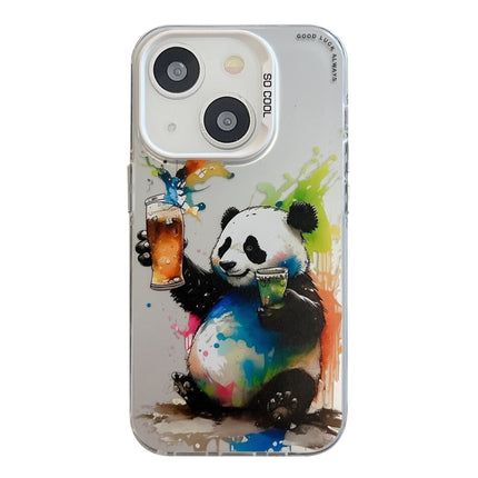 Animal Pattern Oil Painting Series PC + TPU Phone Case, For iPhone 15 Plus