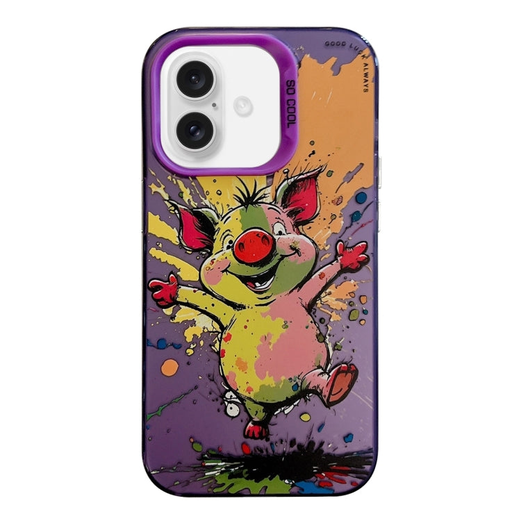 Animal Pattern Oil Painting Series PC + TPU Phone Case