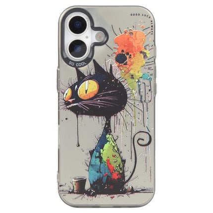 Animal Pattern Oil Painting Series PC + TPU Phone Case, For iPhone 16