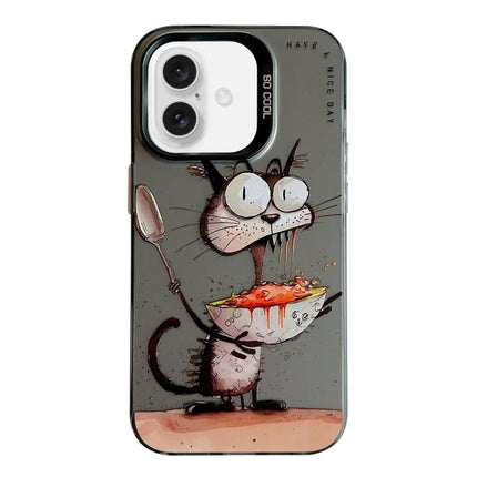Animal Pattern Oil Painting Series PC + TPU Phone Case, For iPhone 17