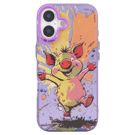 Animal Pattern Oil Painting Series PC + TPU Phone Case, For iPhone 17