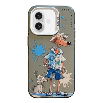 Animal Pattern Oil Painting Series PC + TPU Phone Case, For iPhone 17