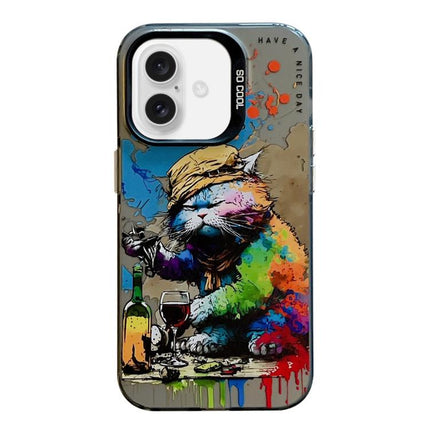 Animal Pattern Oil Painting Series PC + TPU Phone Case, For iPhone Air